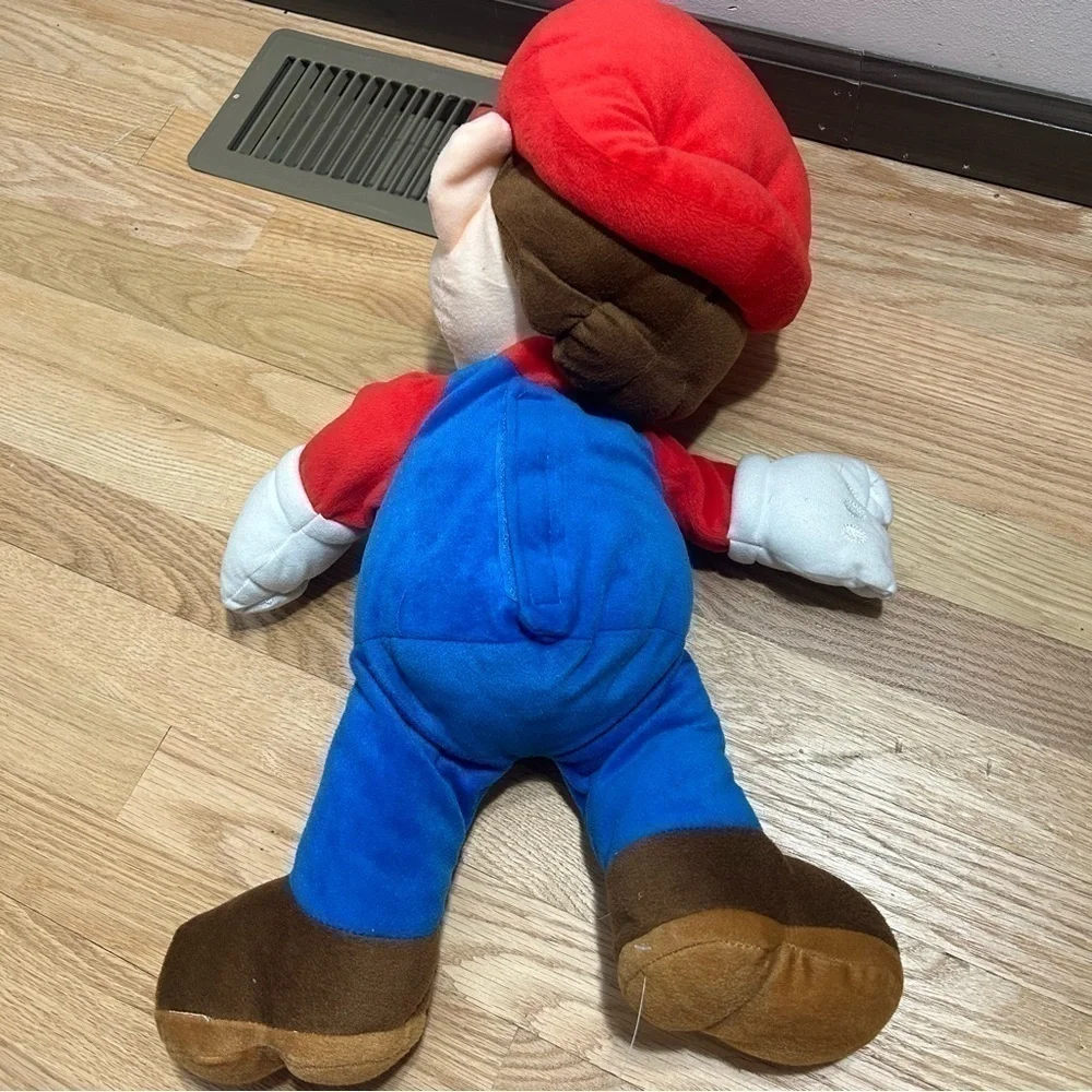 Mario Jumbo Plush 22” Tall Large Red Blue Stuffed Animal Doll Nintendo